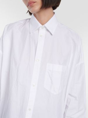 Camisa de algodón Balenciaga blanco