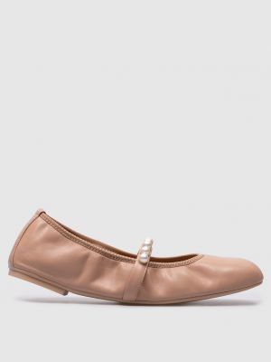 Розовые кожаные балетки Stuart Weitzman