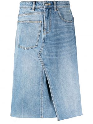 High waist jeansrock Tory Burch blau