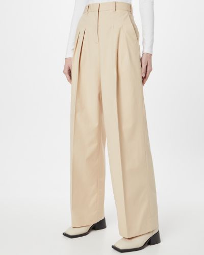 Pantaloni plissettati Calvin Klein beige