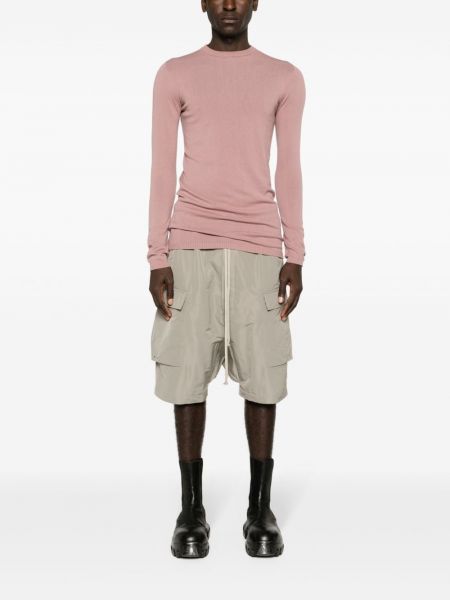 Pull en tricot col rond Rick Owens rose