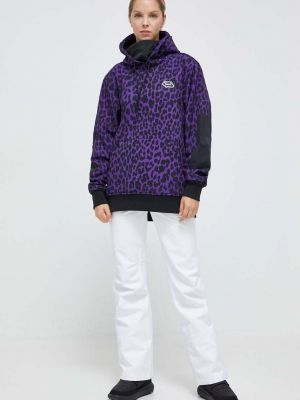 Bluza z kapturem z nadrukiem Colourwear fioletowa
