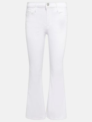 Straight leg jeans a vita alta Frame bianco