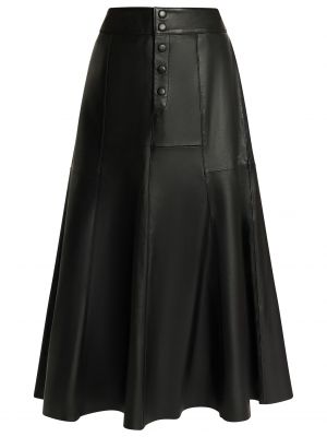 Kožená sukňa Dreimaster Vintage čierna