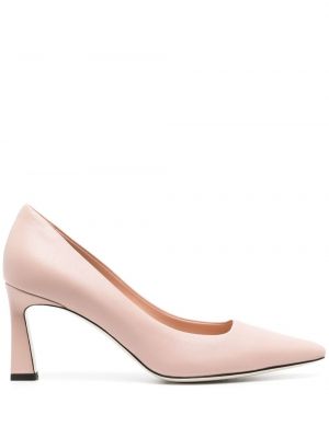 Pantofi cu toc din piele Pollini roz