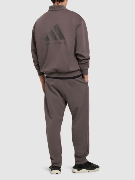 Džemperis su užtrauktuku Adidas Originals ruda