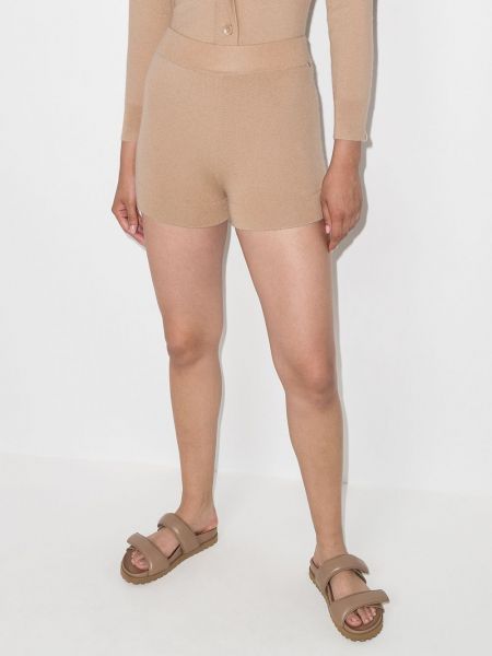 Pantalones cortos de cachemir de punto con estampado de cachemira Extreme Cashmere
