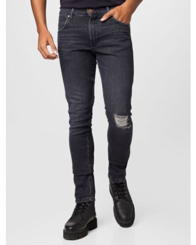 Priliehavé džínsy s rovným strihom Wrangler čierna