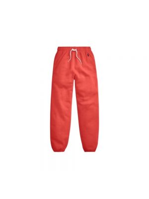 Spodnie sportowe bawełniane Polo Ralph Lauren czerwone