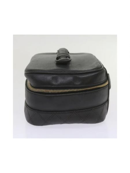 Retro bolso clutch de cuero Chanel Vintage negro