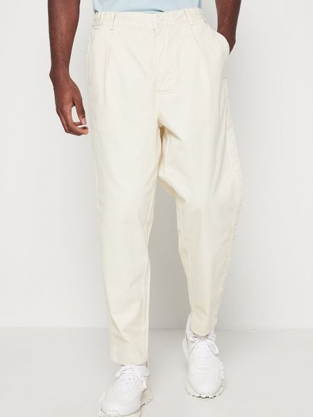 Spodnie klasyczne Barbour International białe
