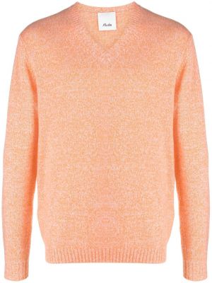 Jersey con escote v de tela jersey Allude naranja