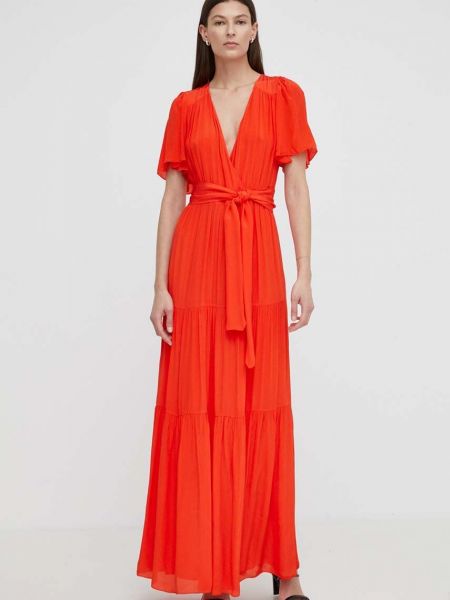 Оранжевое длинное платье Ba&sh