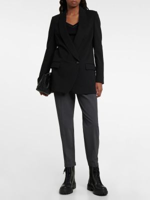 Jersey blazer aus baumwoll Brunello Cucinelli schwarz
