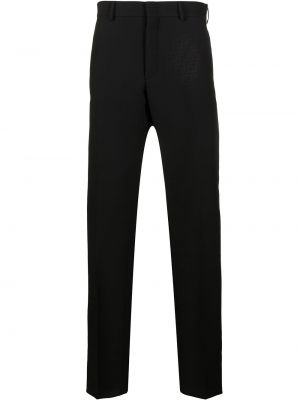 Pantalones de tejido jacquard Fendi negro