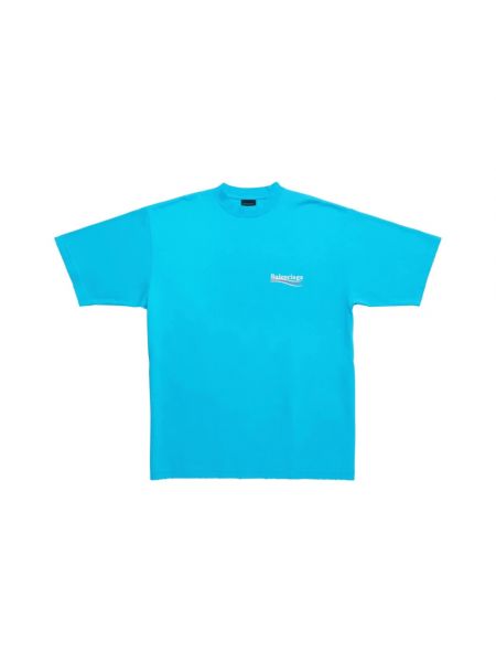 Distressed t-shirt mit print Balenciaga blau