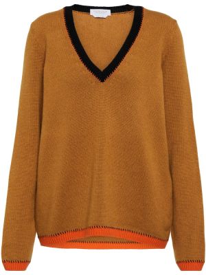 Jersey de cachemir de tela jersey con estampado de cachemira Gabriela Hearst naranja