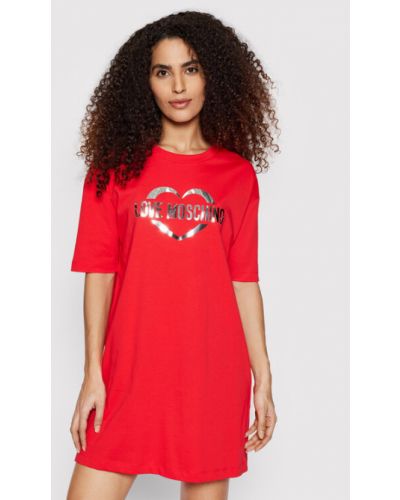 LOVE MOSCHINO Rochie de zi W592334M 3876 Roșu Regular Fit