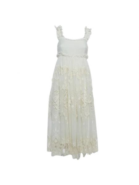 Sukienka koronkowa Dolce & Gabbana Pre-owned biała