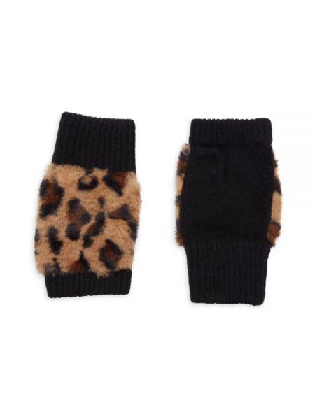 Леопардовые перчатки Adrienne Landau