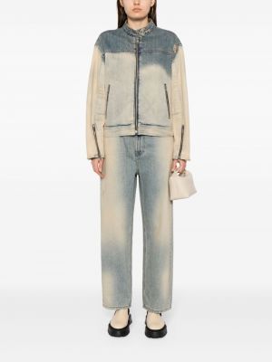 Džínová bunda na zip s oděrkami Studio Tomboy