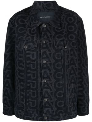 Džínsová bunda s potlačou Marc Jacobs čierna