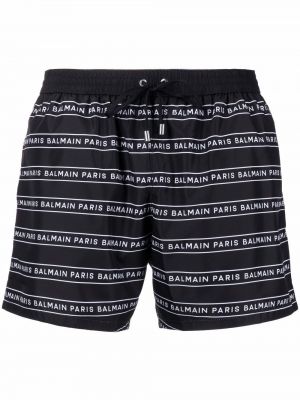 Trykt shorts Balmain svart