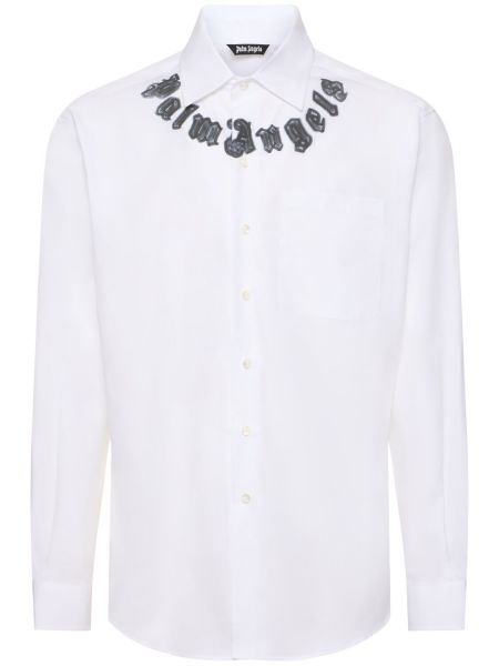 Camisa de algodón Palm Angels blanco