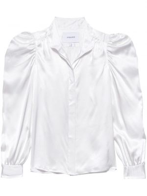 Копринена блуза Frame бяло