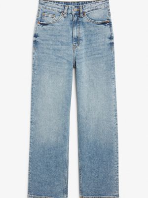 Прямые джинсы с высокой талией Monki синие
