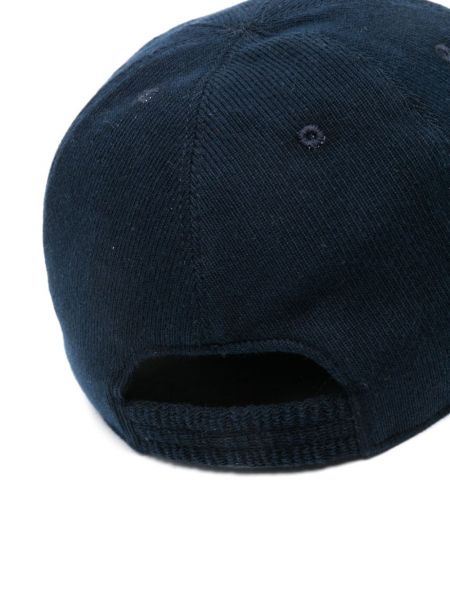 Medvilninis siuvinėtas kepurė su snapeliu Kiton mėlyna