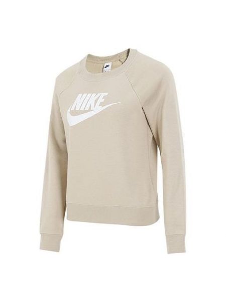 Бежевый свитер с длинным рукавом Nike