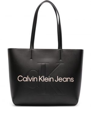 Nákupná taška Calvin Klein Jeans čierna