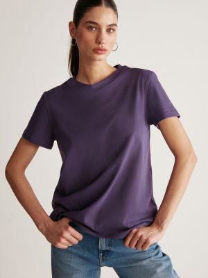 Voľné priliehavé tričko Grimelange fialová