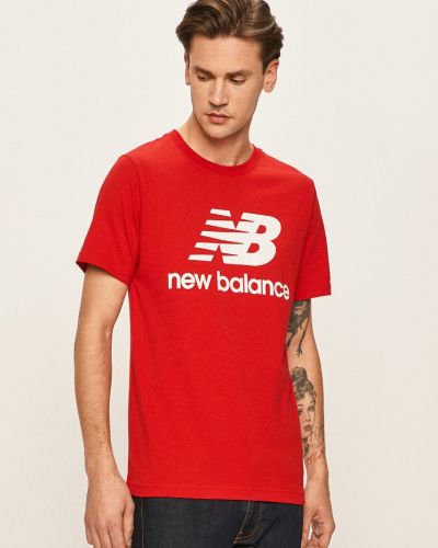 Тениска с дълъг ръкав New Balance червено