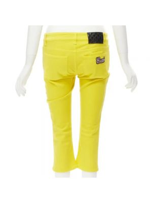 Jeansy bawełniane Gucci Vintage żółte