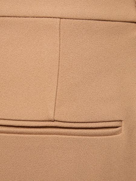 Pantalon large en crêpe Michael Kors Collection beige