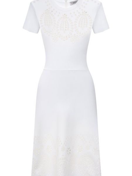 Белое платье из вискозы Valentino
