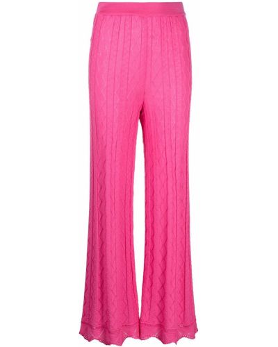Pantalones de punto con estampado geométrico M Missoni rosa