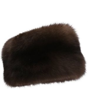 Норковая шапка с мехом Furland, коричневая