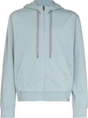 Hoodie med dragkedja Zegna blå