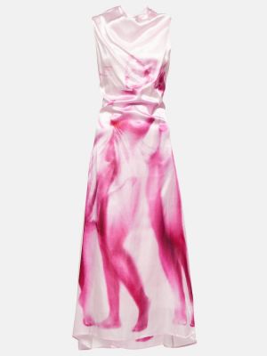 Midi kleita ar apdruku Jacques Wei rozā