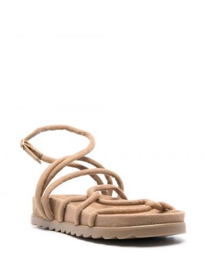 Ilma kontsaga seemisnahksed sandaalid Chiara Ferragni pruun