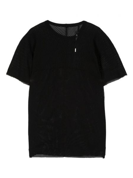 Dryžuotas medvilninis marškinėliai Boris Bidjan Saberi juoda