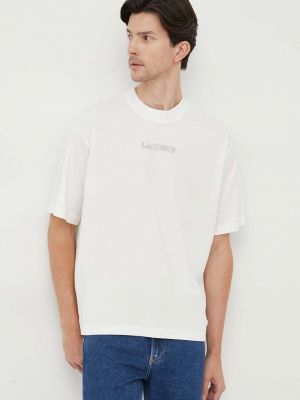 Тениска с дълъг ръкав с принт Lacoste бяло