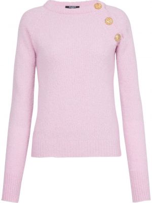 Пуловер с копчета Balmain розово
