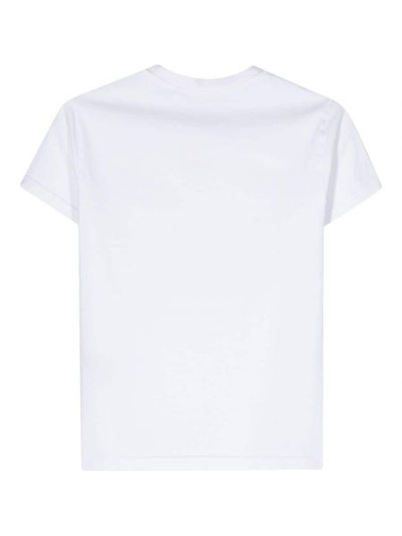 Bavlněné tričko s výšivkou Aspesi bílé