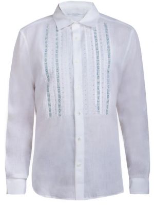 Белая льняная рубашка Ermanno Scervino