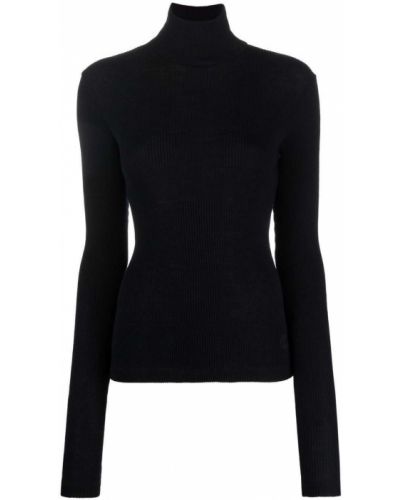 Jersey de cuello vuelto de tela jersey Mm6 Maison Margiela negro