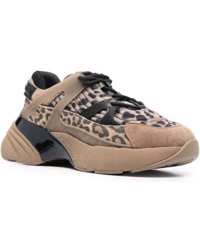 Zapatillas con estampado leopardo Pinko marrón